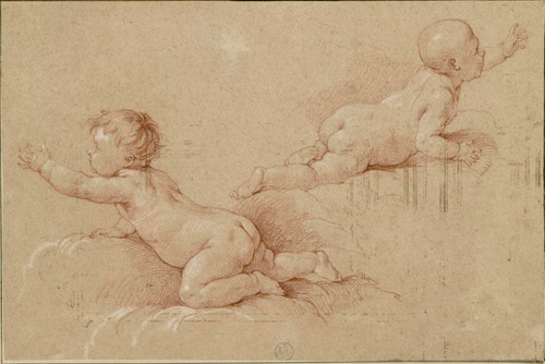 Two Cupids By Charles Joseph Natoire By Charles Joseph Natoire