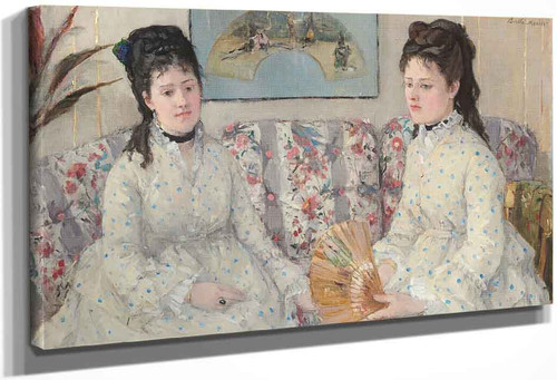 Two Sisters On A Couch By Berthe Morisot