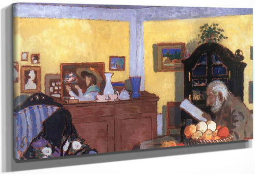 Uncle Piacsek In Front Of The Black Sideboard By Jozsef Rippl Ronai By Jozsef Rippl Ronai