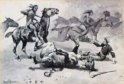 Unhorsed By Frederic Remington