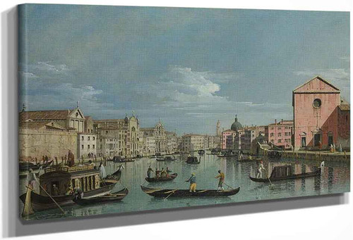 Upper Reaches Of The Grand Canal Facing Santa Croce By Bernardo Bellotto
