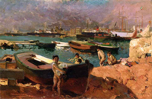 Valencia's Port By Joaquin Sorolla Y Bastida Valencia's Port By Joaquin Sorolla Y Bastida