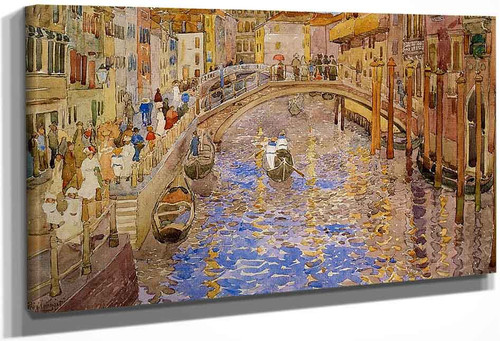 Venetian Canal Scene By Maurice Prendergast