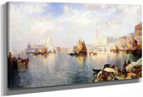 Venice, The Grand Canal With The Doge's Palace By Thomas Moran