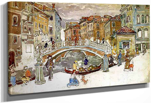 Venice, The Little Bridge By Maurice Prendergast