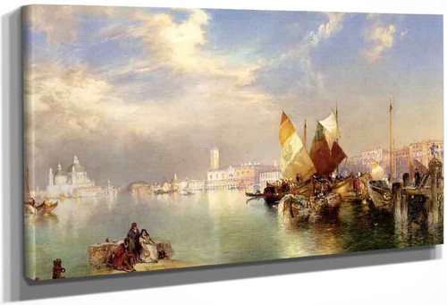 Venice, The Little Bridge By Thomas Moran