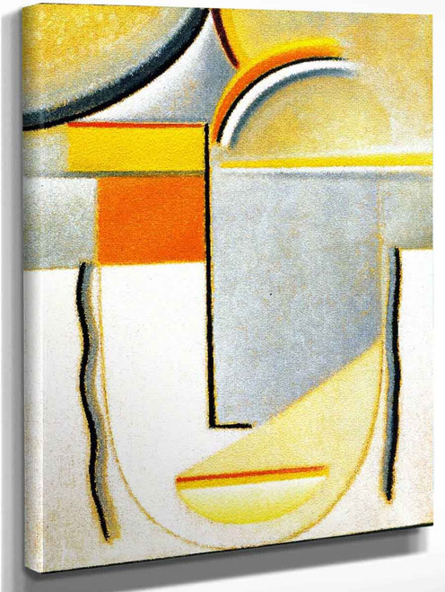 Abstract Head Winter Yellow And Orange 1 By Alexei Jawlensky By Alexei Jawlensky