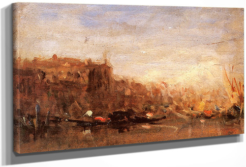 Venise, Etude De Gondole Sur Le Grand Canal By Felix Francois Georges Philbert Ziem