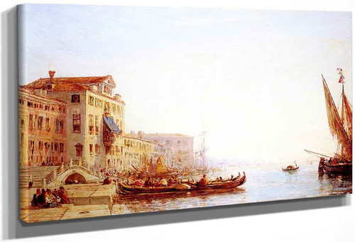 Venise, Pont Ca' Di Dio By Felix Francois Georges Philbert Ziem