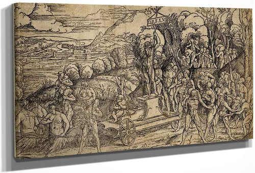 Victory Procession Of The Naked Men Over Satyrs By Jacopo Barbari By Jacopo Barbari