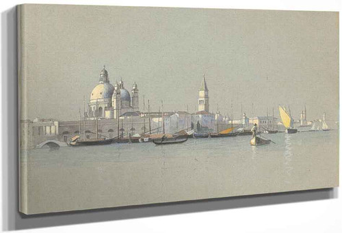 View Across The Giudecca Canal Toward The Salute And The Campanile Of San Marco By William Stanley Haseltine