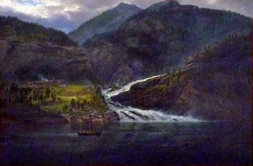 View Od Tyssefoss In Bolstadfjord By Johan Christian Dahl By Johan Christian Dahl
