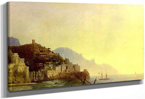 View Of Amalfi By Ivan Constantinovich Aivazovsky By Ivan Constantinovich Aivazovsky