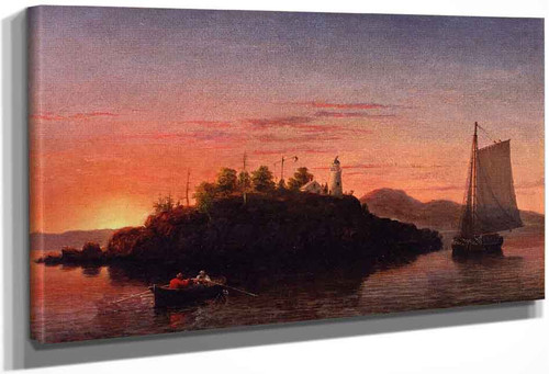 View Of Camden Mountains From Penobscot Bay By Fitz Henry Lane