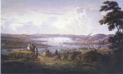 View Of Dunbarton And River Clyde By Robert Salmon