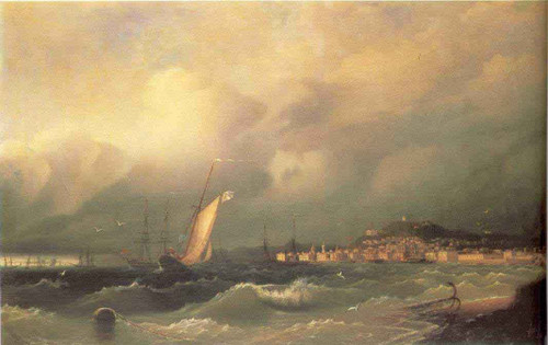 View Of Feodosiya By Ivan Constantinovich Aivazovsky By Ivan Constantinovich Aivazovsky