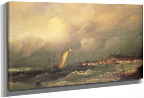 View Of Feodosiya By Ivan Constantinovich Aivazovsky By Ivan Constantinovich Aivazovsky