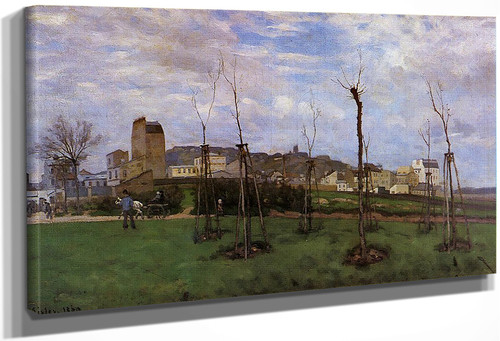 View Of Montmartre From The Cite Des Fleurs, Les Batignolles By Alfred Sisley