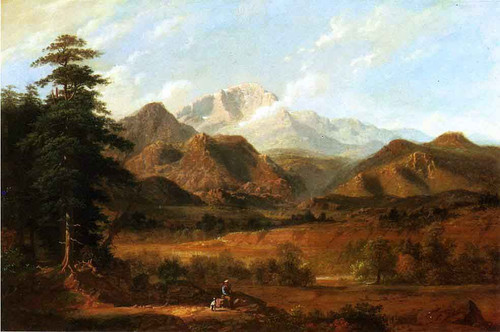 View Of Pike's Peak By George Caleb Bingham By George Caleb Bingham