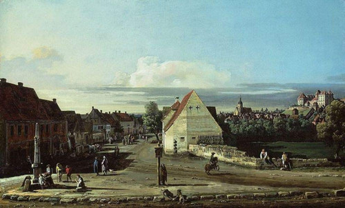 View Of Pirna With The Fortress Of Sonnenstein By Bernardo Bellotto