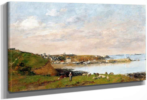 View Of Portrieux By Eugene Louis Boudin