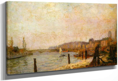 View Of Rouen In Winter By Albert Lebourg By Albert Lebourg