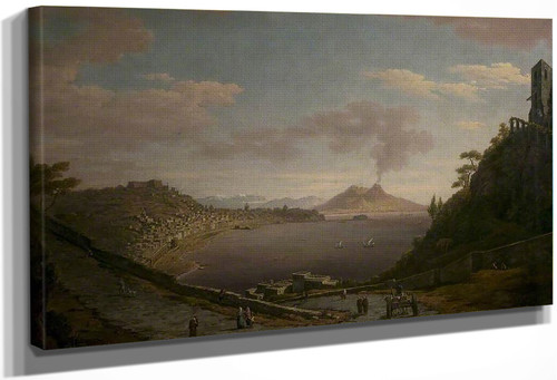 View Of The Bay Of Naples With Vesuvius In The Distance By William Marlow