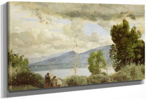 View Of The Chalet De Chenes, Bellevue, Geneva By Jean Baptiste Camille Corot