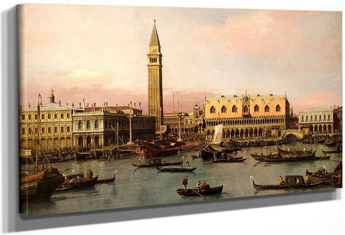 View Of The Doge's Palace In Venice By Canaletto By Canaletto