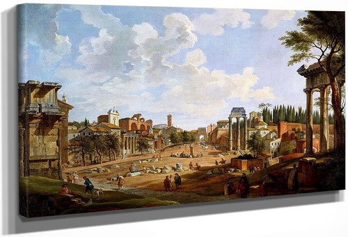 View Of The Roman Forum By Giovanni Paolo Panini By Giovanni Paolo Panini