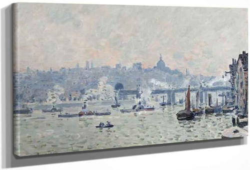 View Of The Thames Charing Cross Bridge By Alfred Sisley