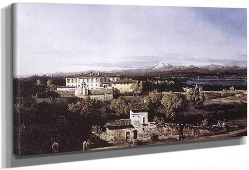 View Of The Villa Cagnola At Gazzada Near Varese By Bernardo Bellotto