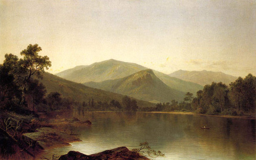 View On The Androscoggin River, Maine By David Johnson