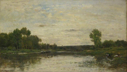 View On The Oise By Charles Francois Daubigny By Charles Francois Daubigny View On The Oise By Charles Francois Daubigny By Charles Francois Daubigny