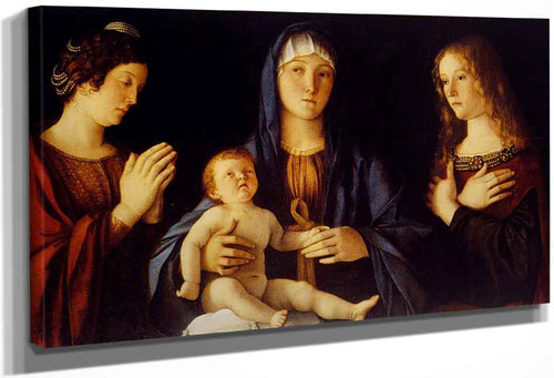 Virgin And Child Between St. Catherine And St. Mary Magdalen By Giovanni Bellini