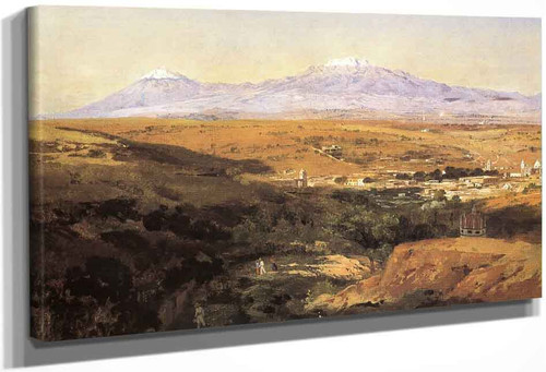 Vista De La Ciudad De Tlaxcala By Jose Maria Velasco