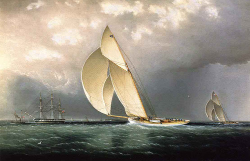 Volunteer Versus Thistle, Americas Cup, 1887 By James E. Buttersworth