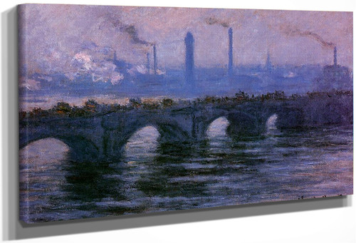 Waterloo Bridge, Overcast Weather1 By Claude Oscar Monet