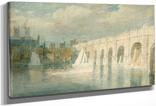 Westminster Bridge, With The Abbey Seen Across The River By Joseph Mallord William Turner