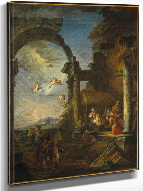 Adoration Of The Shepherds By Giovanni Paolo Panini By Giovanni Paolo Panini