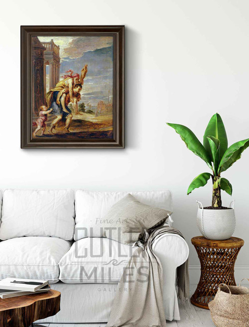 Aenaes Fleeing Troy  By David Teniers The Younger