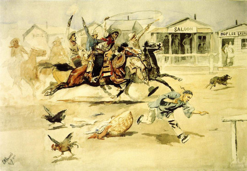 Whooping It Up By Charles Marion Russell
