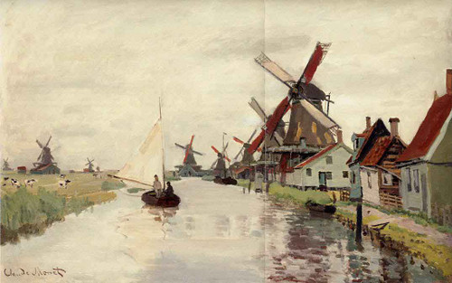 Windmills In Holland By Claude Oscar Monet Windmills In Holland By Claude Oscar Monet
