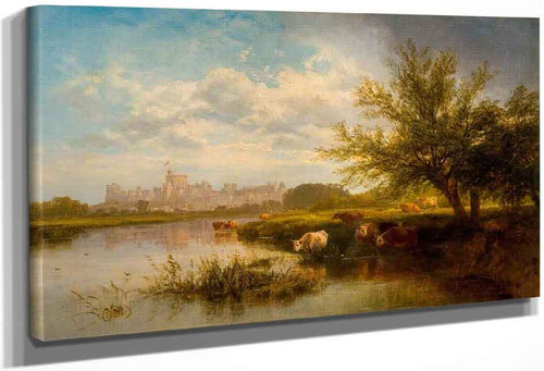 Windsor Castle From The Thames By George Vicat Cole