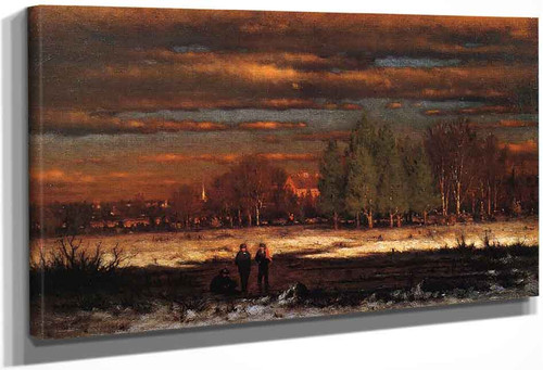 Winter Evening, Montclair By George Inness By George Inness