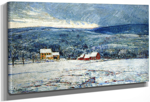 Winter In The Connecticut Hills By Frederick Childe Hassam