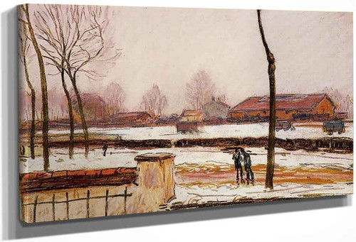 Winter Landscape, Moret By Alfred Sisley