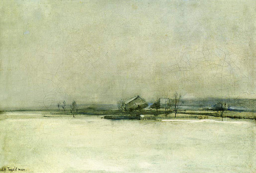 Winter Landscape With Barn By John Twachtman