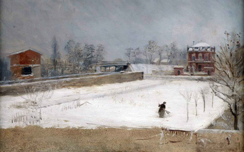 Winter Landscape By Giuseppe De Nittis By Giuseppe De Nittis