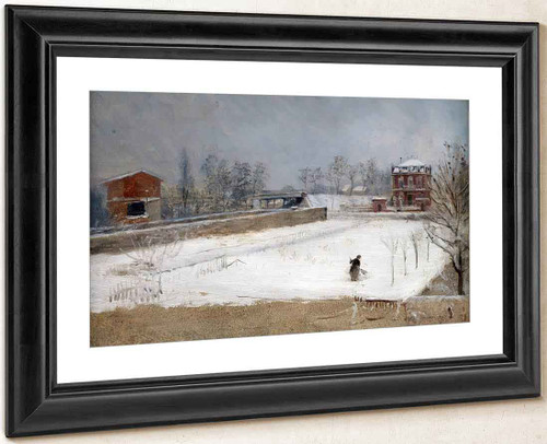 Winter Landscape By Giuseppe De Nittis By Giuseppe De Nittis